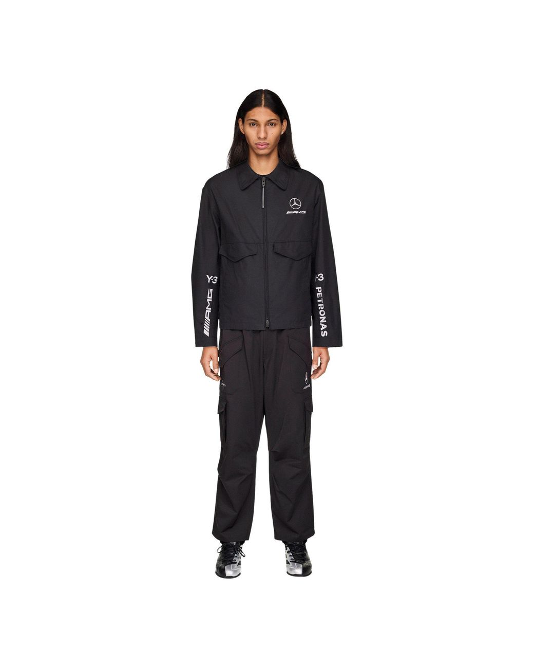 Y-3 Black Mercedes Cargo Trousers for men