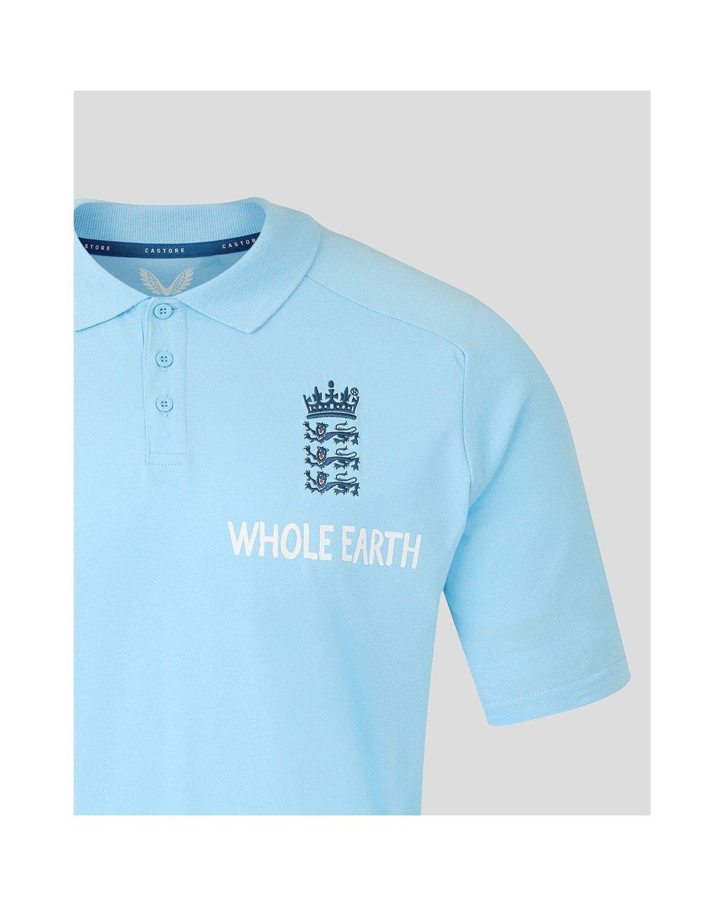 Castore Blue 26/27 England Cricket Polo Shirt for men
