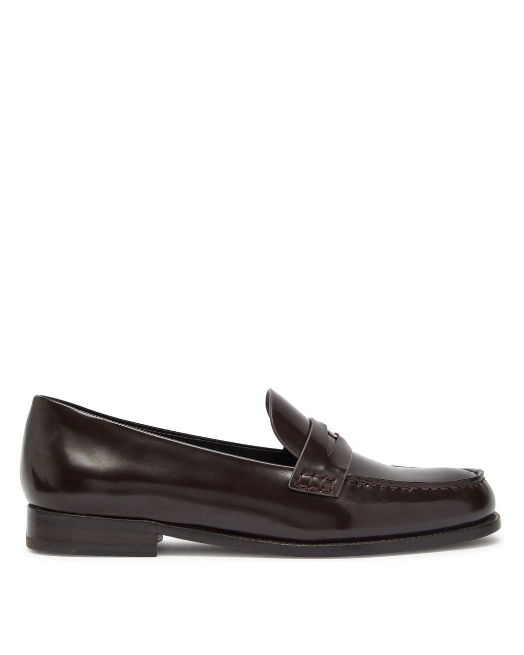 Tory Burch Brown Classic Penny Leather Loafers