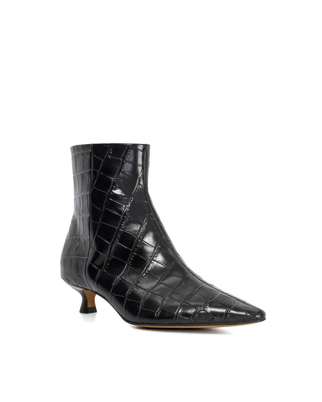 Dune Black Odore Ankle Heeled Boots