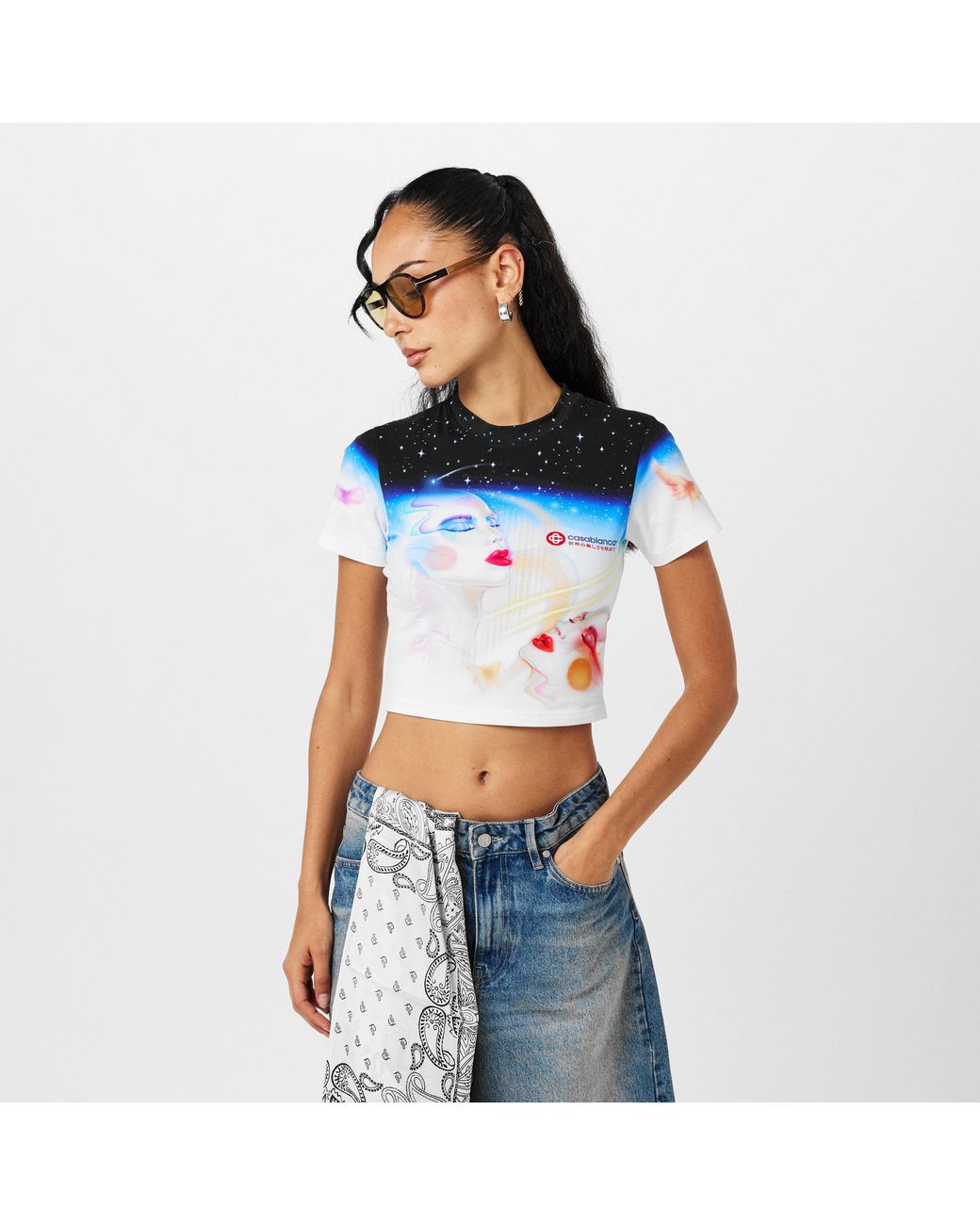 Casablanca Blue Casa Galactic Baby Tee
