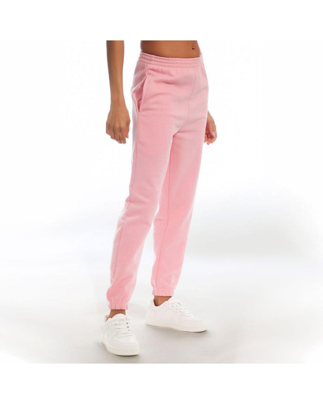 Light and Shade Pink Lightandshade High Waist Cuffed Joggers Ladies