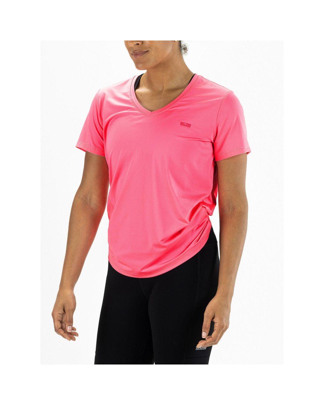 Sjeng Sports Pink Ines Short Sleeve Performance Gym Top