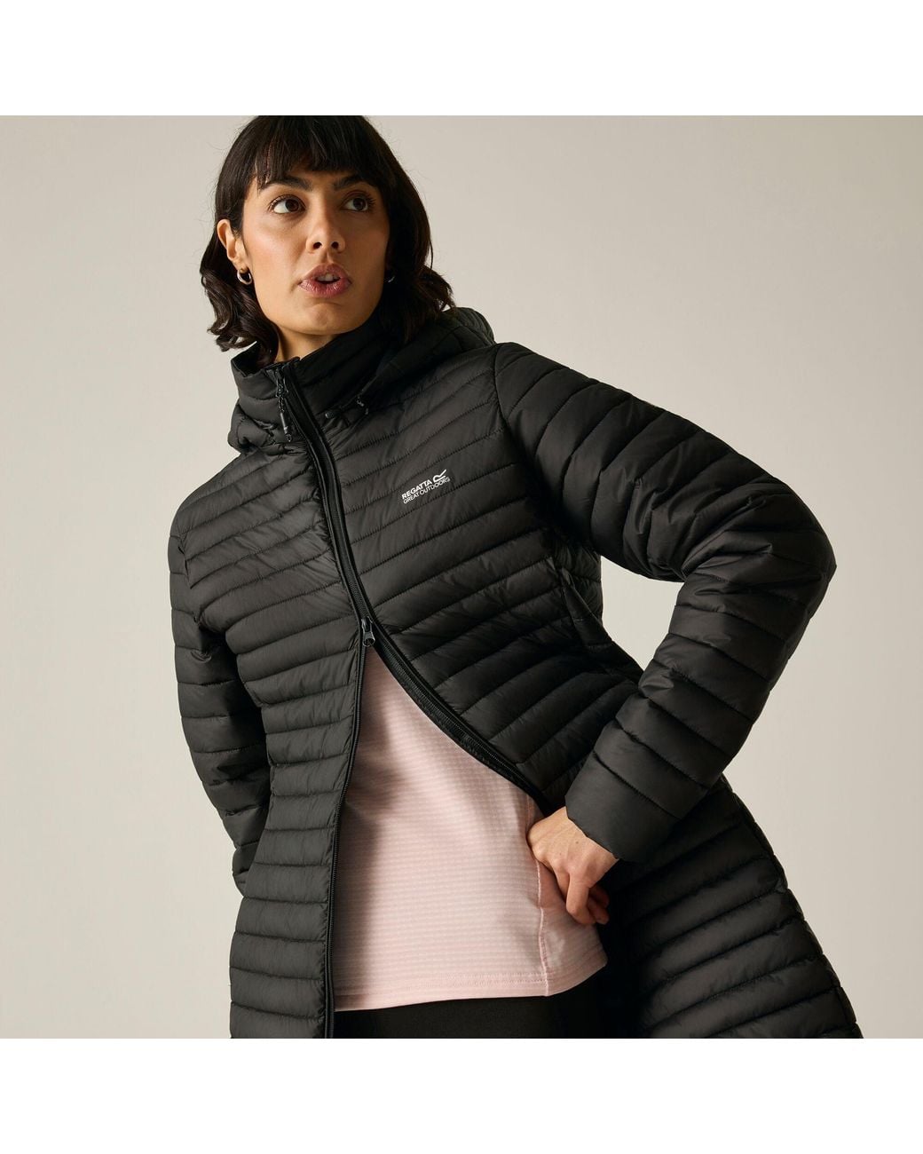 Regatta Black Selenar Longline Insulated Jacket