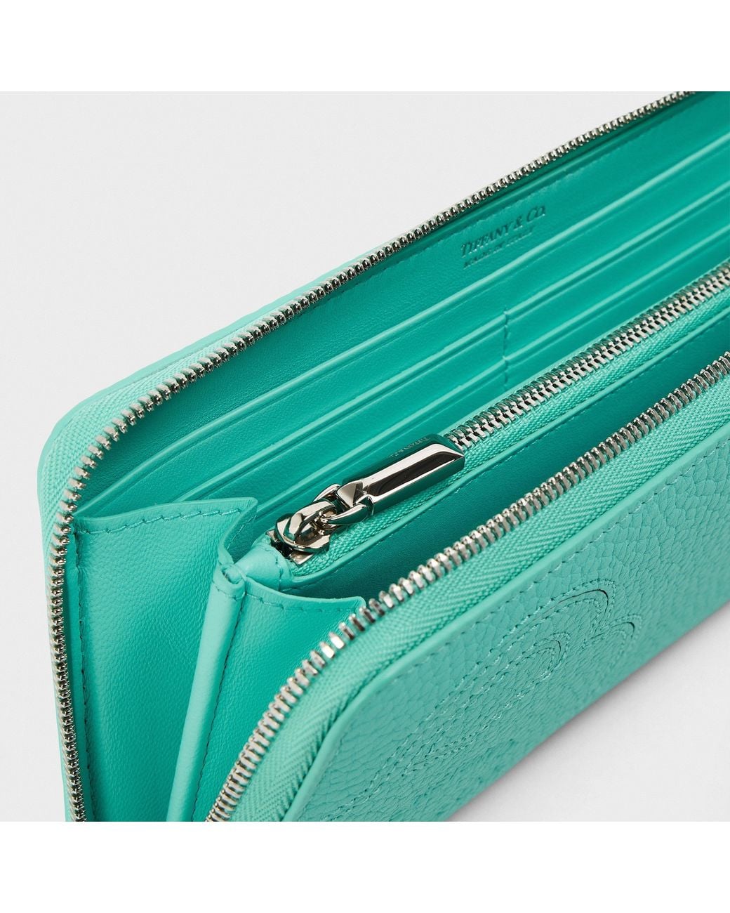 Tiffany & Co Green 'S Zipped Coin Purse