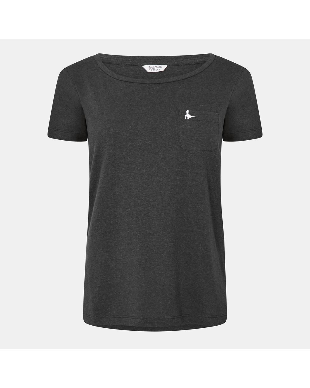 Jack Wills Black Fullford Pocket T-Shirt Ladies