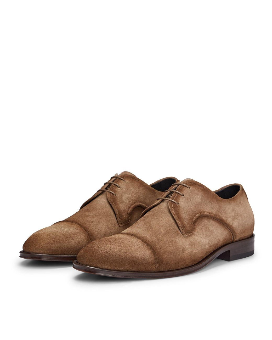 Boss Brown Derby Shoes for men