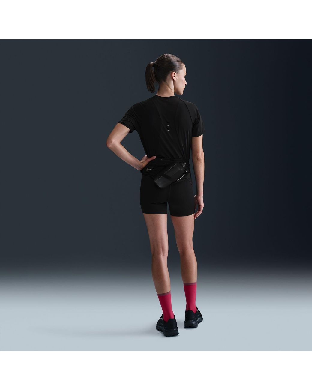 Nike Black Swift Dri-Fit Short-Sleeve Running Top