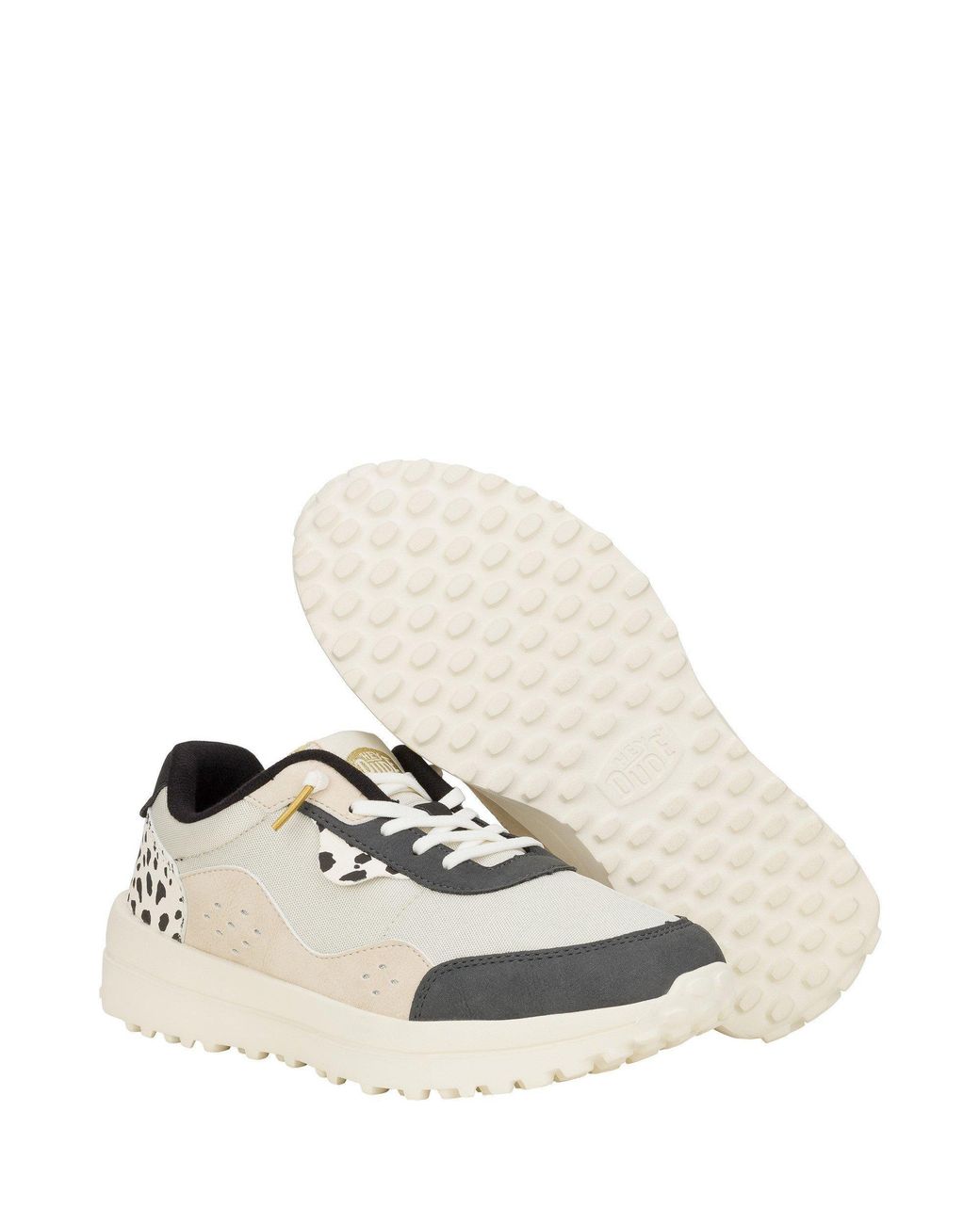 HeyDude White Hayden Shine Low-Top Trainers