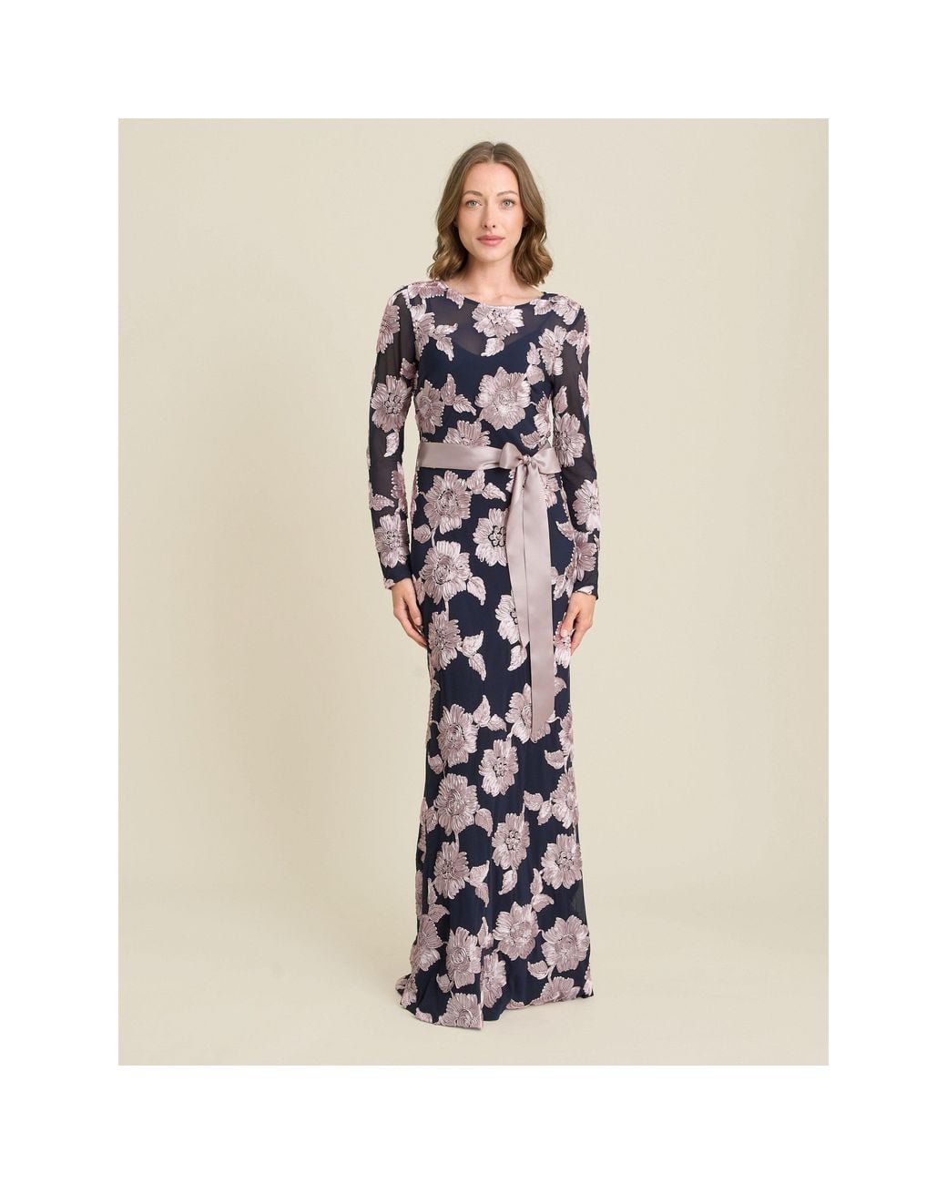 Gina Bacconi Multicolor Vanessa Floral Maxi Dress