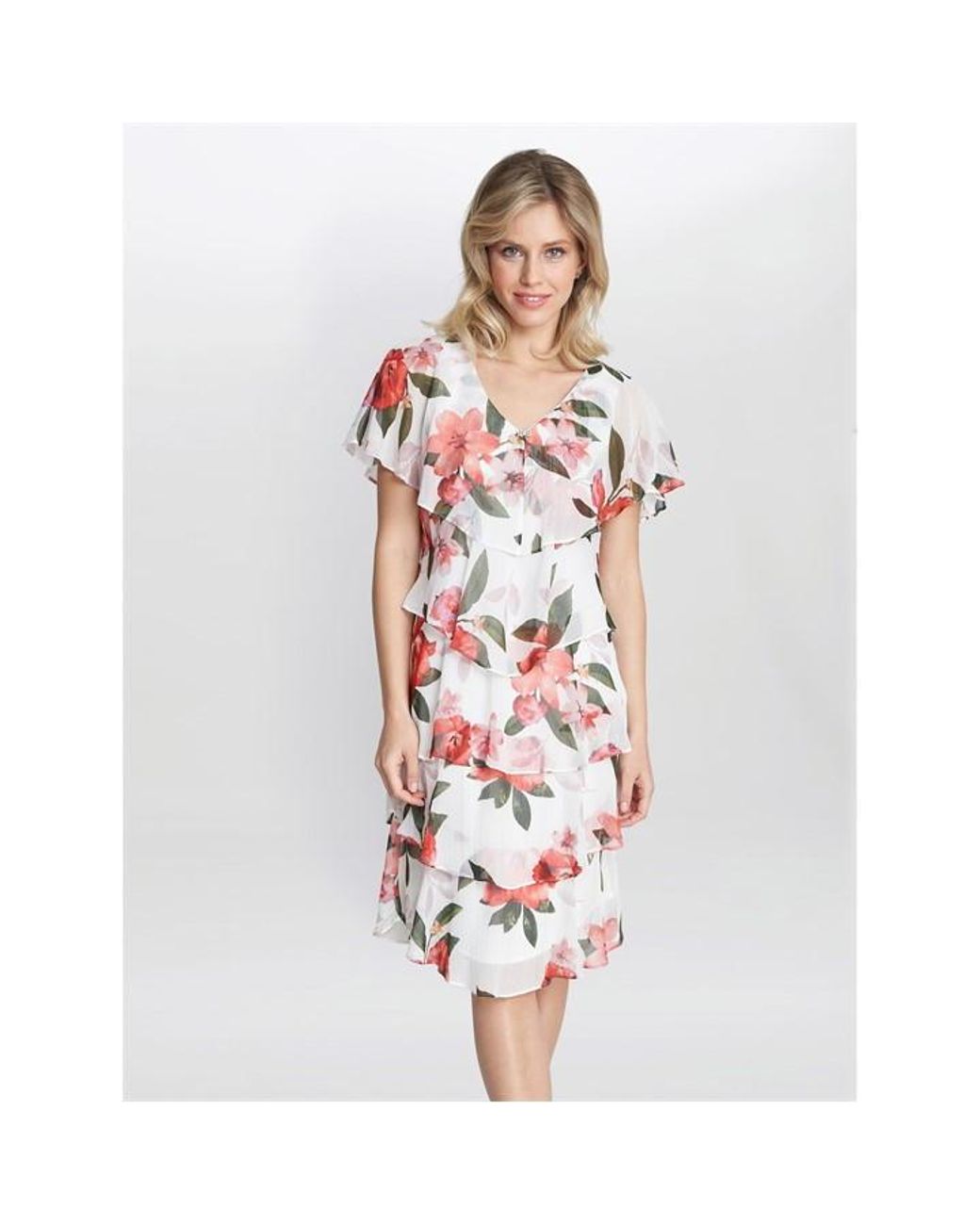 Gina bacconi floral dress cheap
