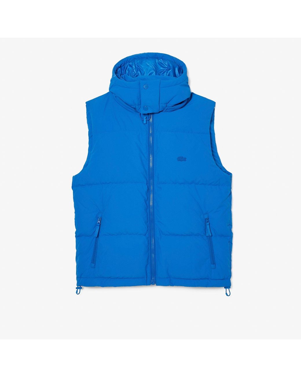 Lacoste Blue Puffer Quilted Zip Through Gilet for men