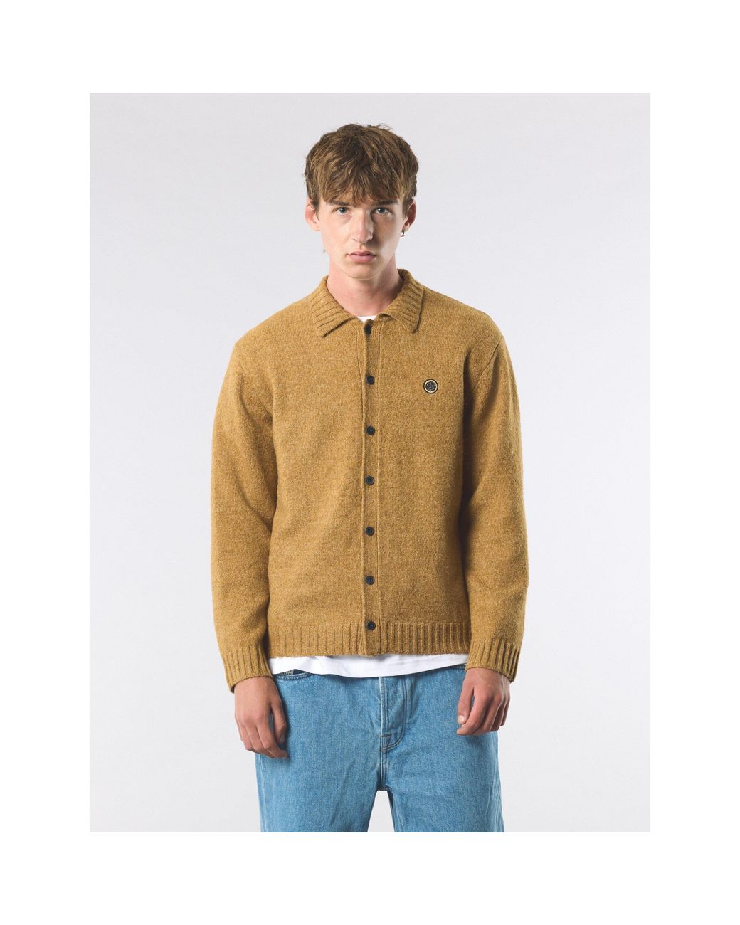 Pretty Green Yellow Pg Whittaker Structured Tailored Overshirt for men