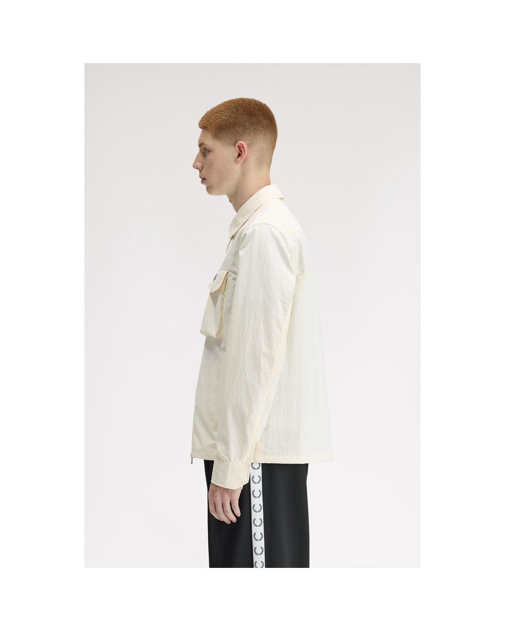 Fred Perry White Overshirt for men