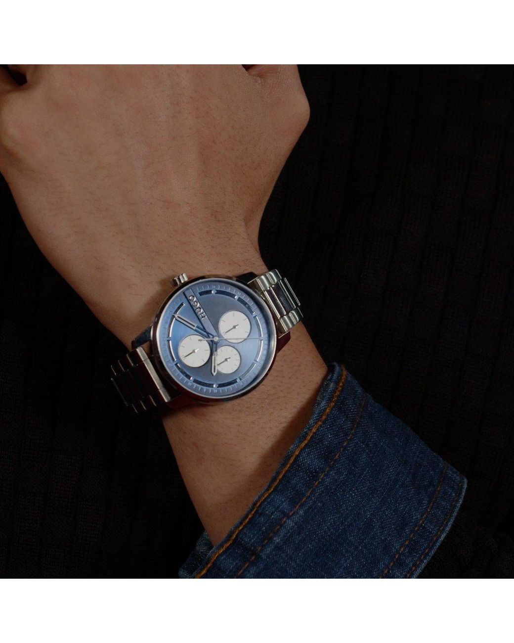 HUGO Metallic Gents #Stamp Multi Stainless Steel Bracelet Watch for men