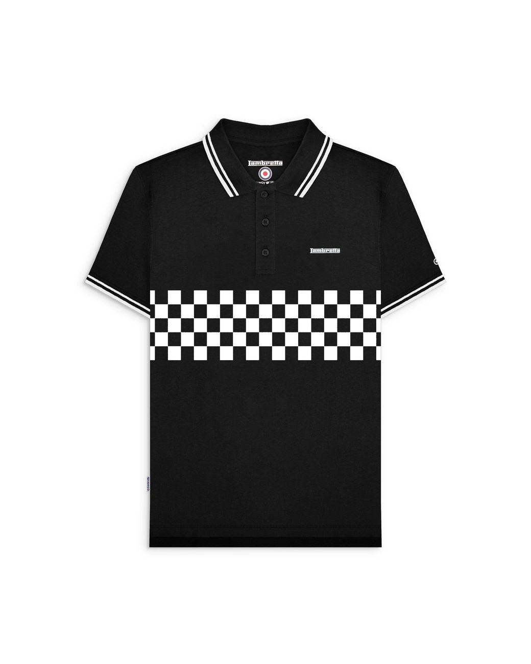 Lambretta Black Tone Short Sleeve Polo Shirt for men