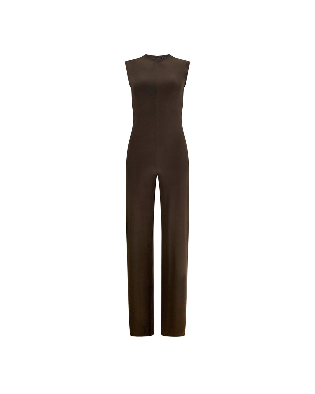 Norma Kamali Brown Sleeveless Jumpsuit