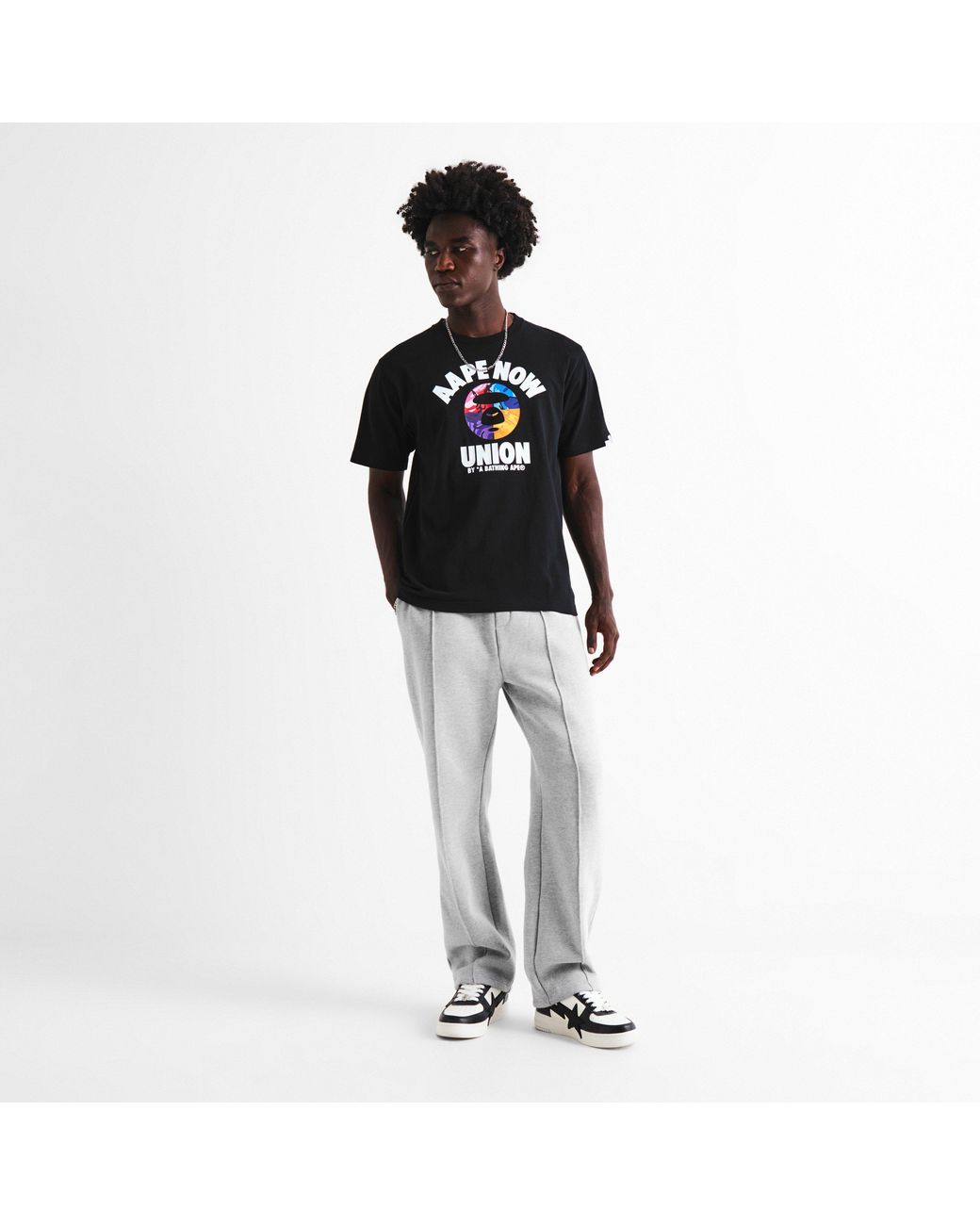 Aape Black Now Union Tee Sn63 for men