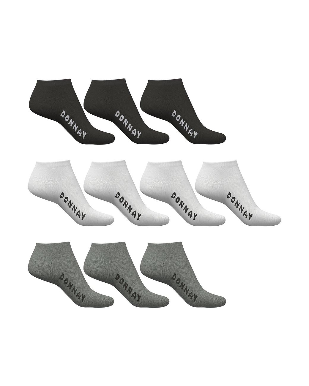 Donnay Black 10 Pack Trainer Socks