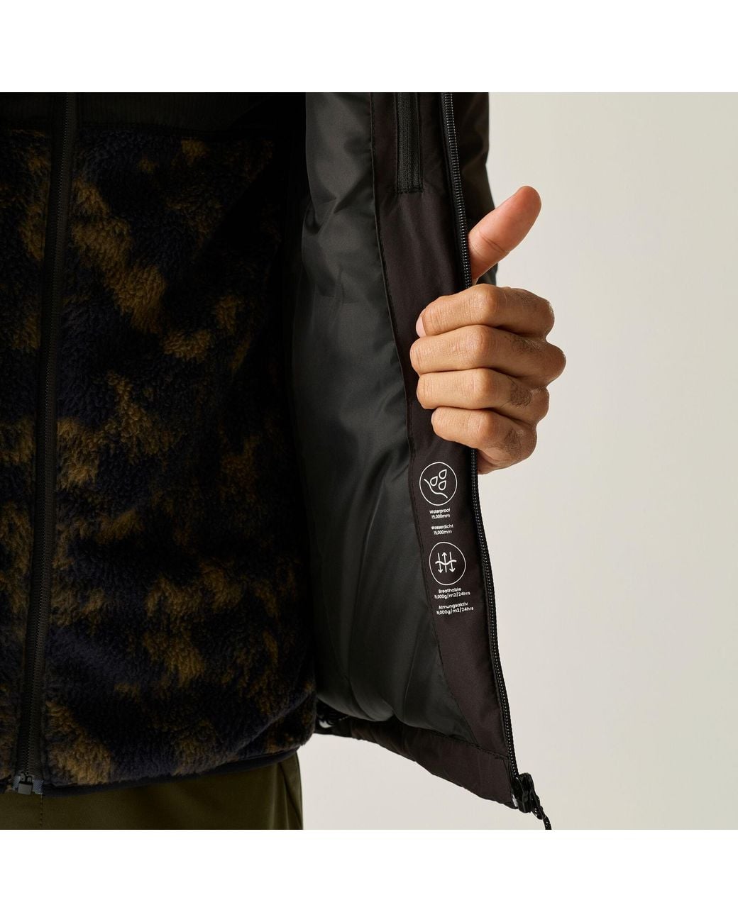 Regatta Black Allston Waterproof Jacket for men