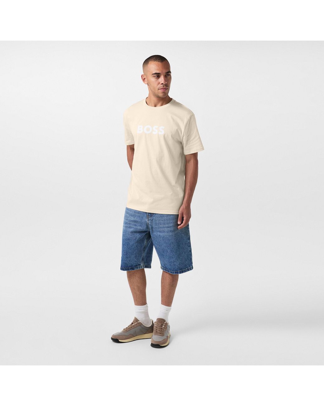Boss Natural Bodywear Short Sleeve T-Shirt With Logo Print Detail for men