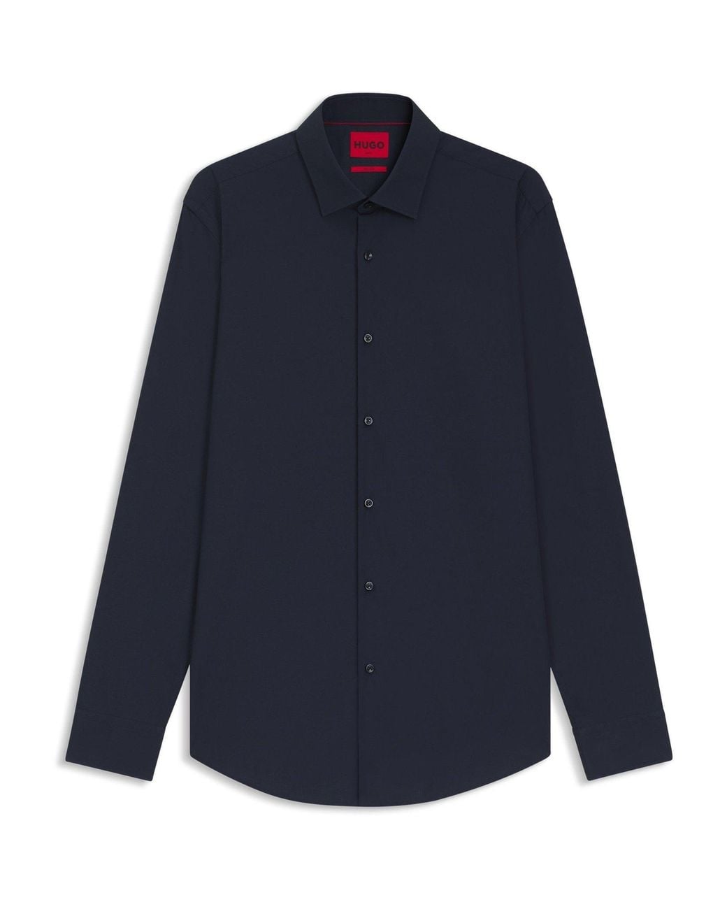 HUGO Blue Precision Long-Sleeve Shirt for men