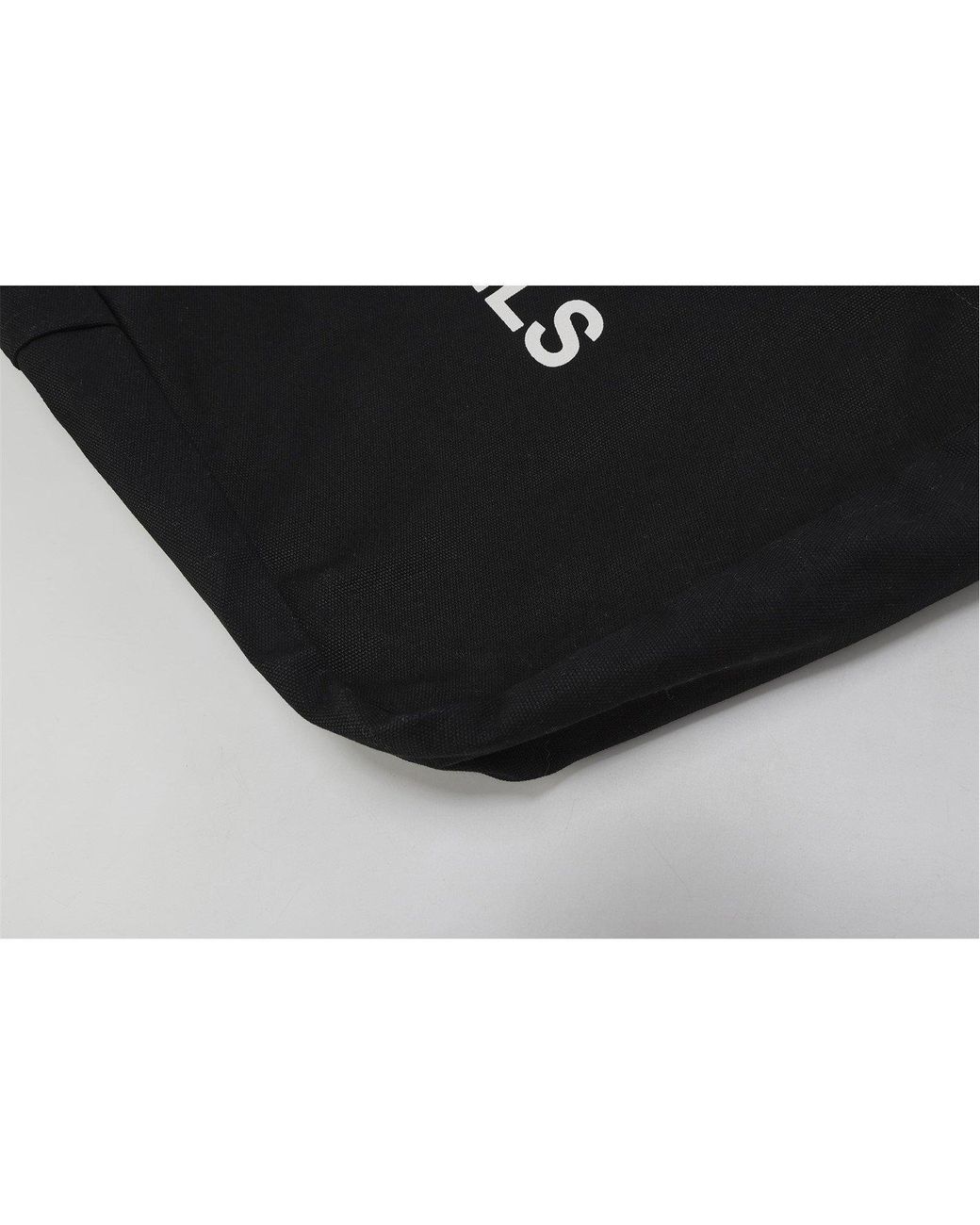 Flannels Black Canvas Logo Tote Bag