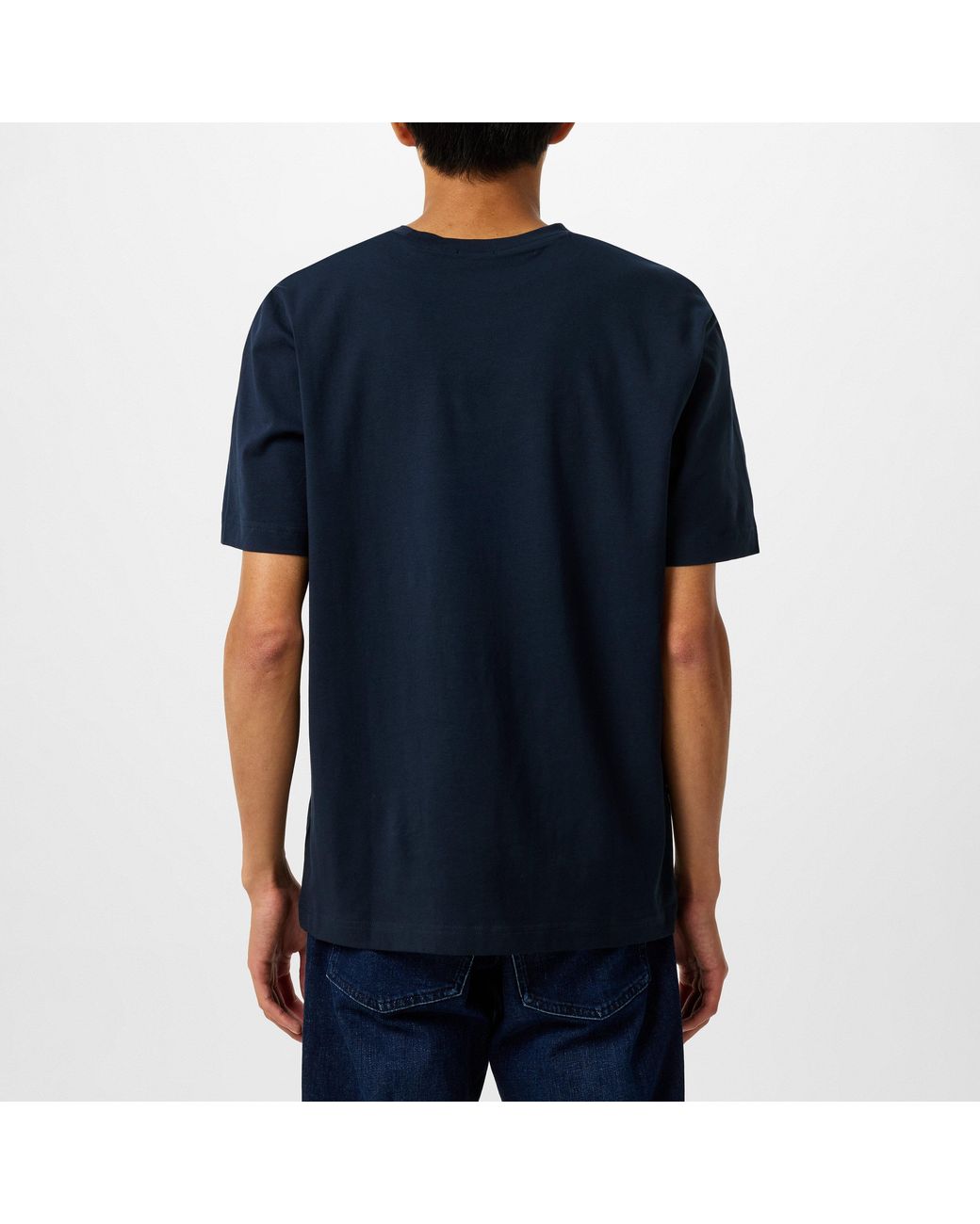 Boss Blue Oversized Tchup T-Shirt With Logo Detail for men