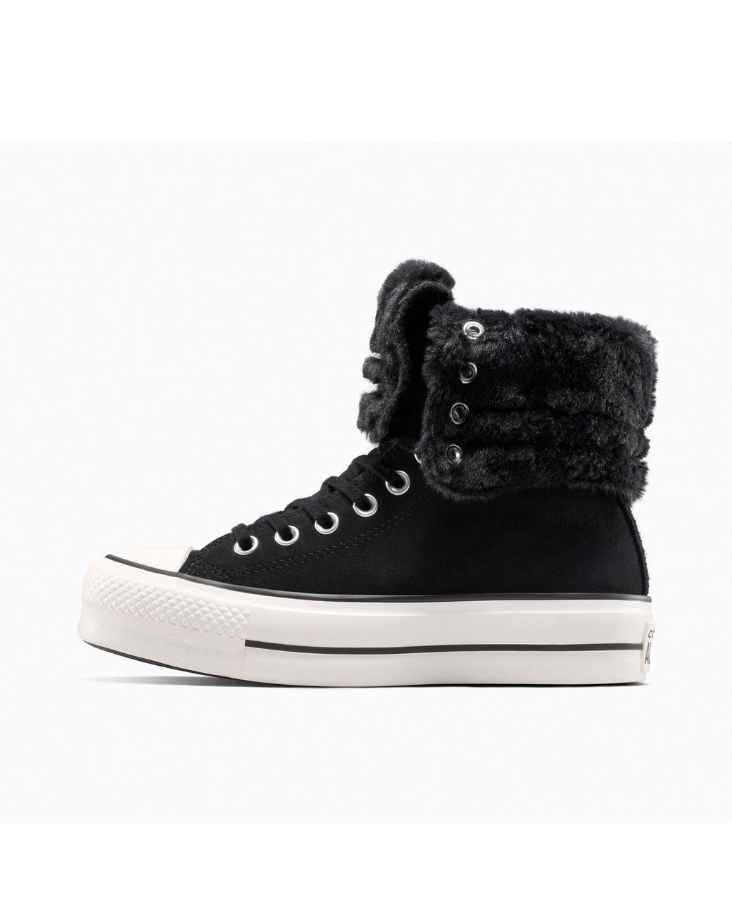 Converse Black Chuck Taylor All Star Fol Platform Trainers