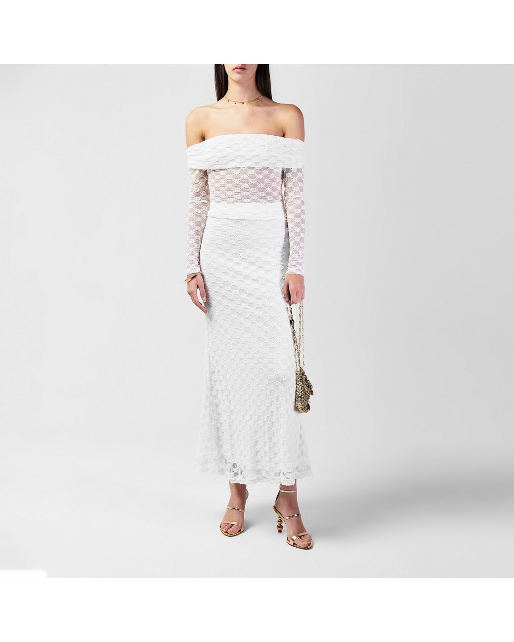 Bardot White Adoni Mid Rise Maxi Skirt