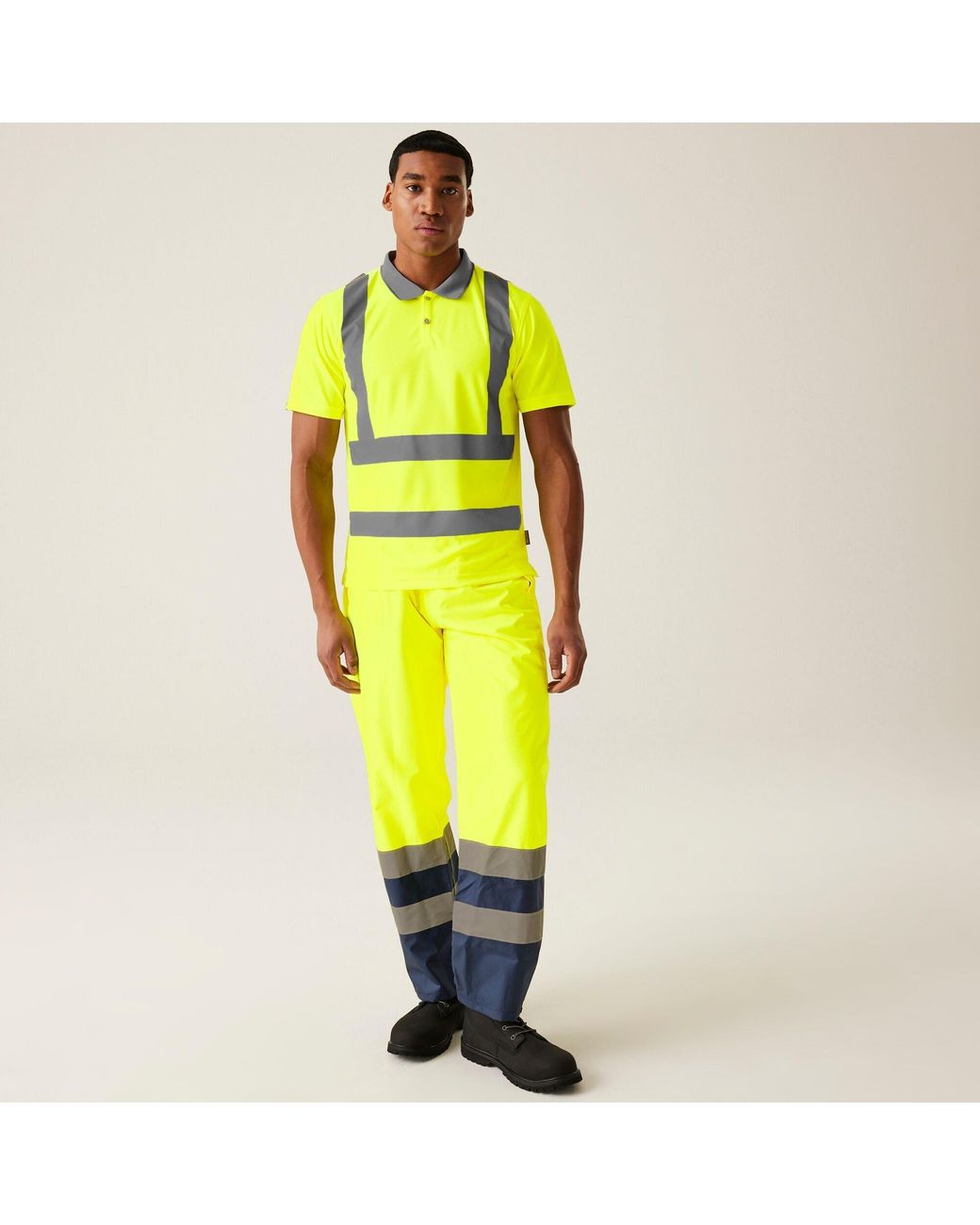 Regatta Yellow Hi-Vis Pro Contract Polo for men