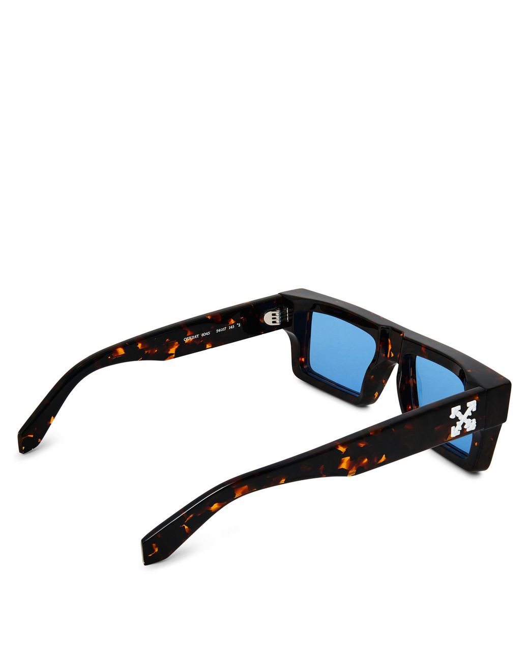 Off-White c/o Virgil Abloh Blue Oeri14Yf25 Ruby Acetate Rectangular Sunglasses