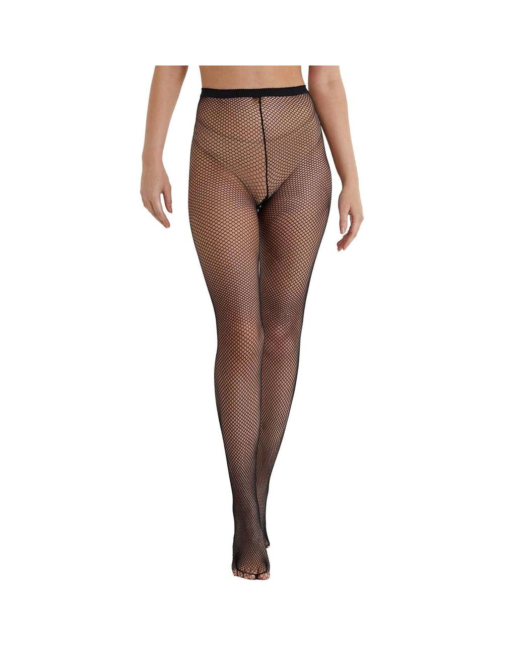 Playful Promises Brown Bettie Page Fishnet Seamed Tights