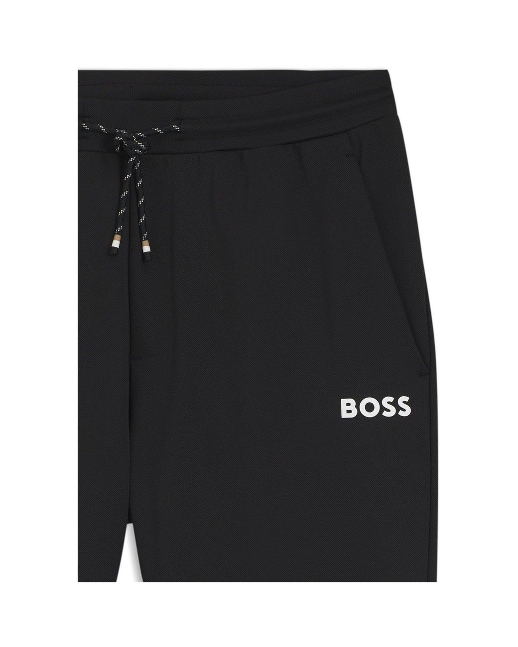 Boss Black Spin Logo Crew-Neck Long-Sleeve T-Shirt for men