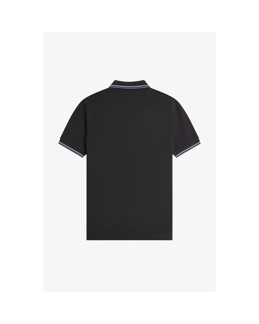 Fred Perry Black Short Sleeve Twin Tipped Polo Shirt for men