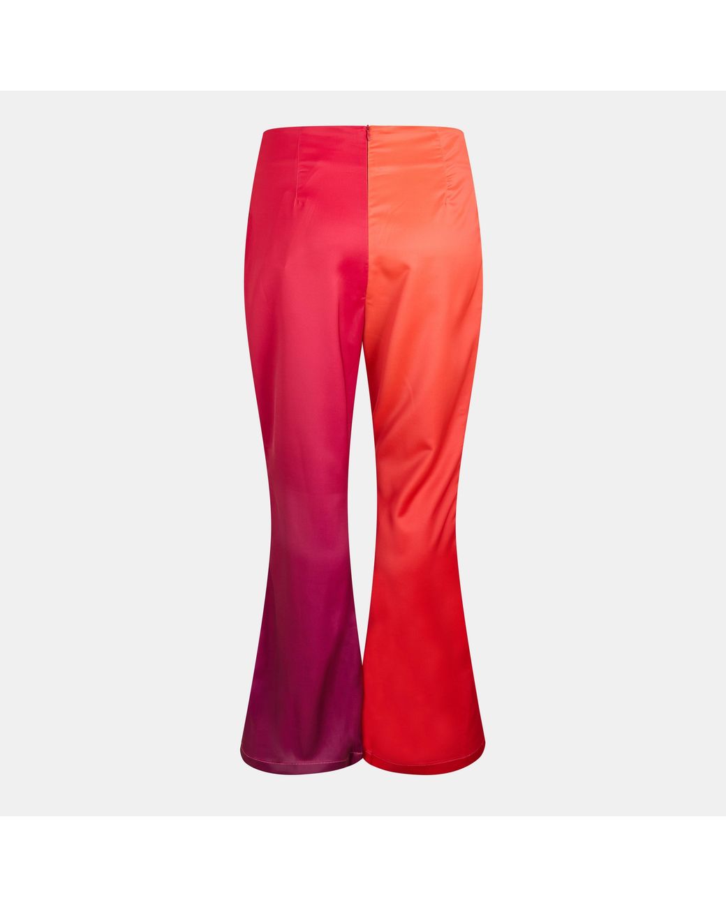 Amy Lynn Red Satin Wide Leg Trouser