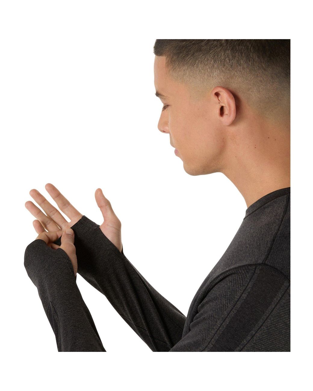 Asics Black Road Seamless Ls Top Running for men