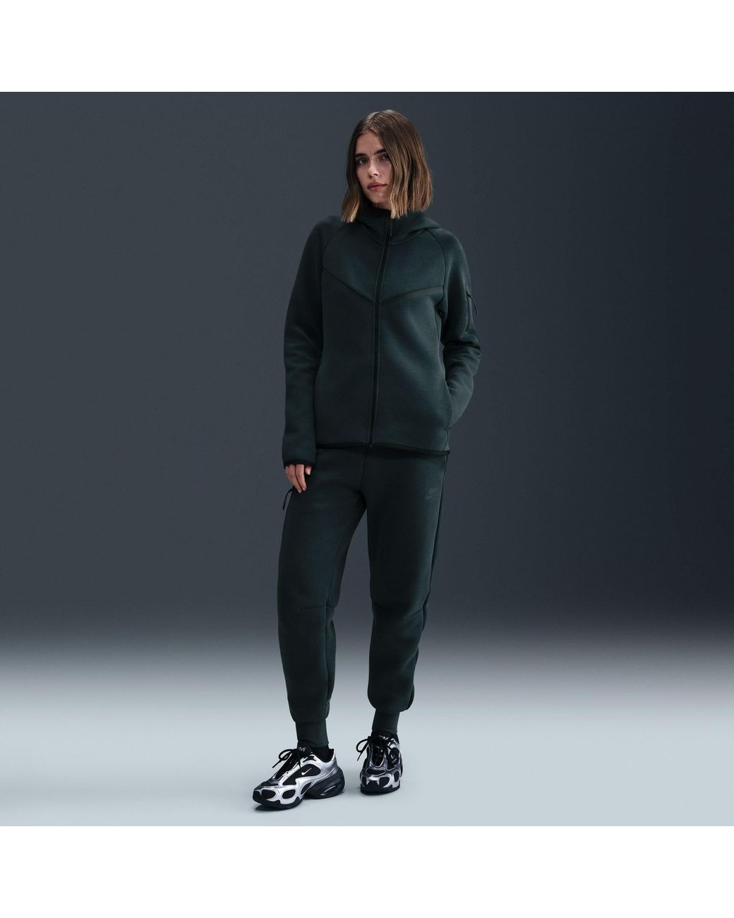 Nike Green Tech Fleece Zip Hoodie