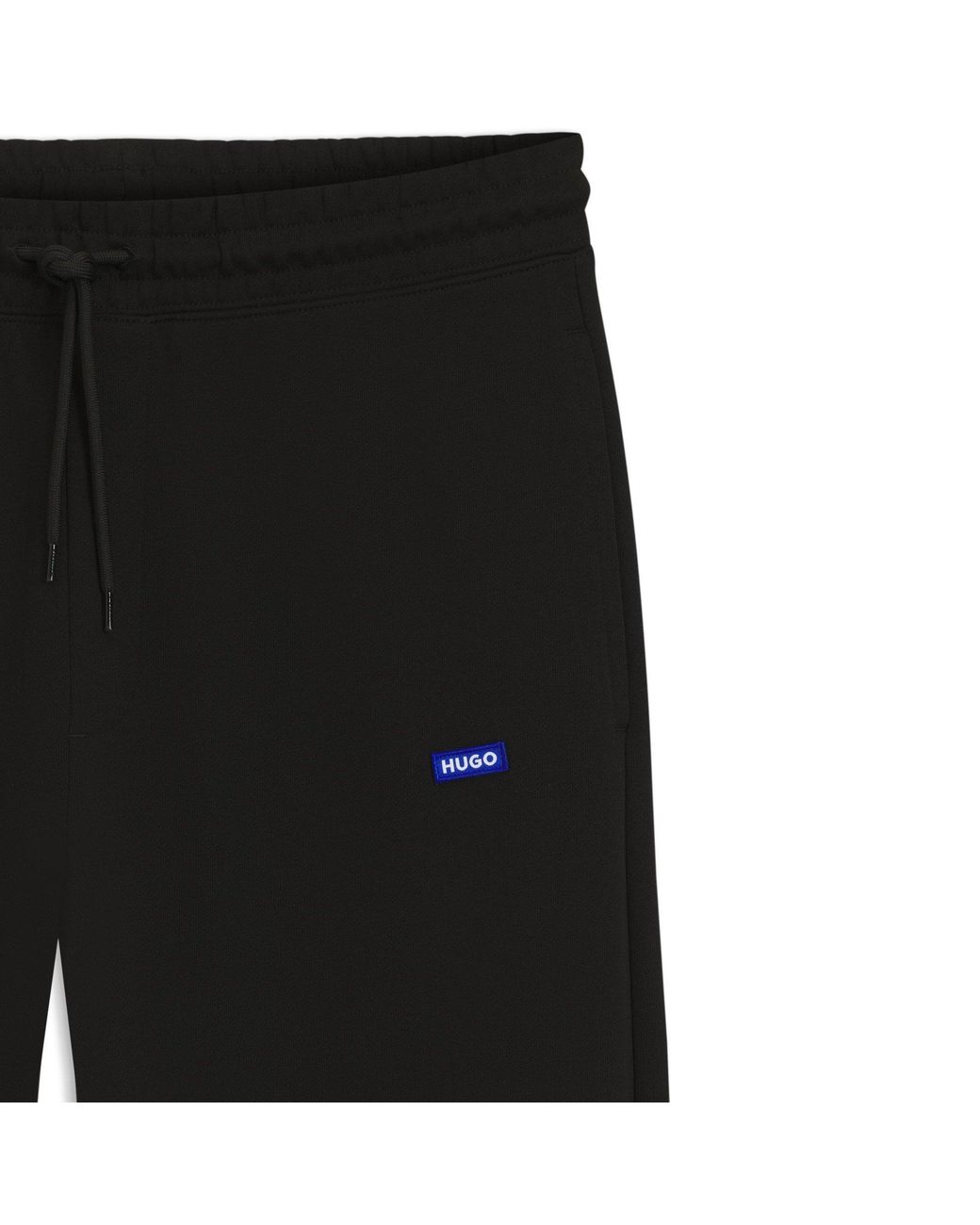 HUGO Black Bodywear Cotton-Terry Tracksuit Bottoms for men