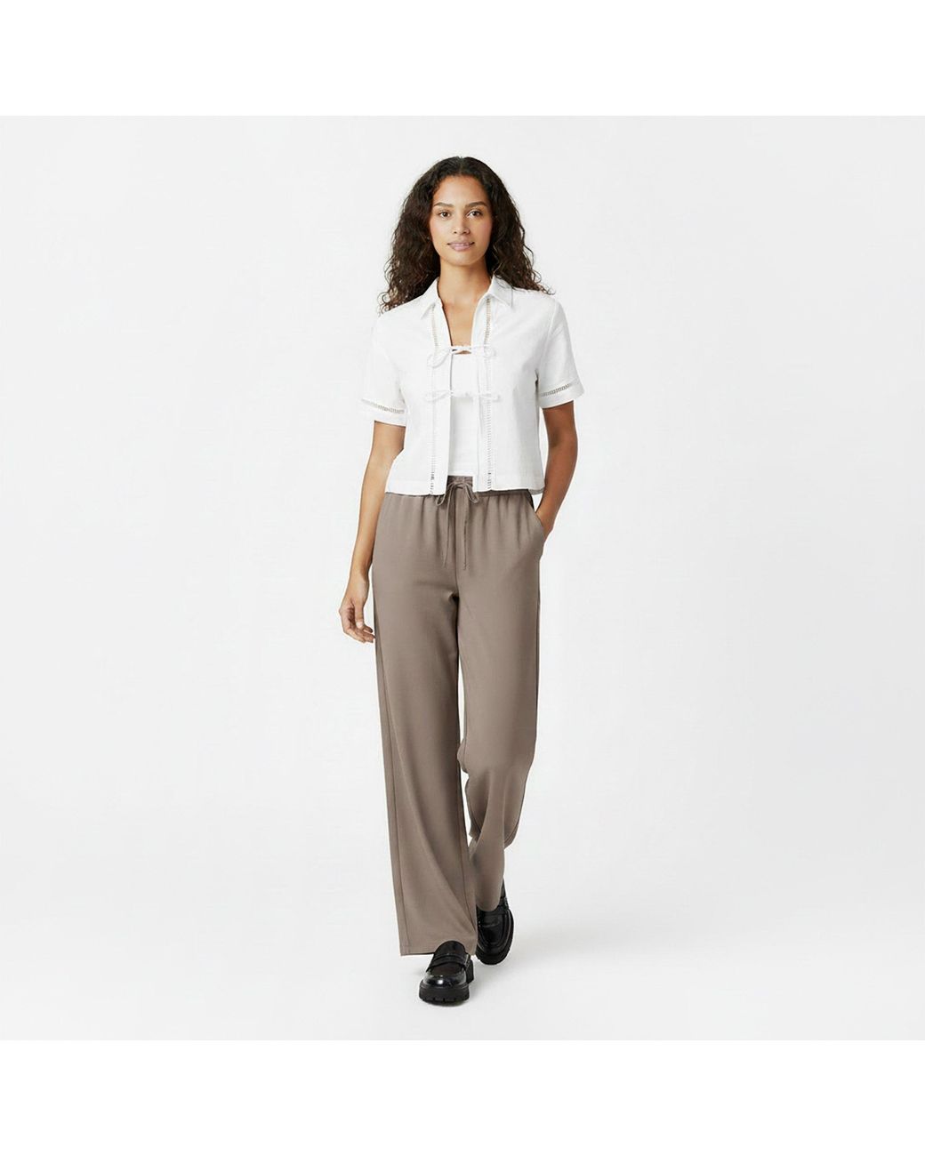 Jack Wills Brown Pinstripe Tailored Trousers