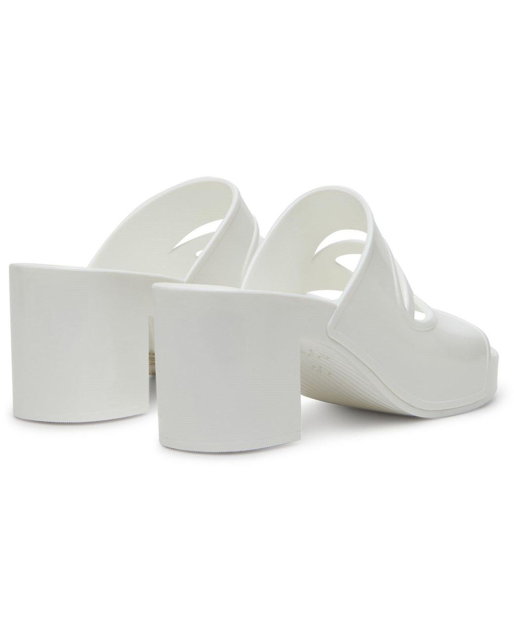 DIESEL White Sa-Bonnie Flat Sandal