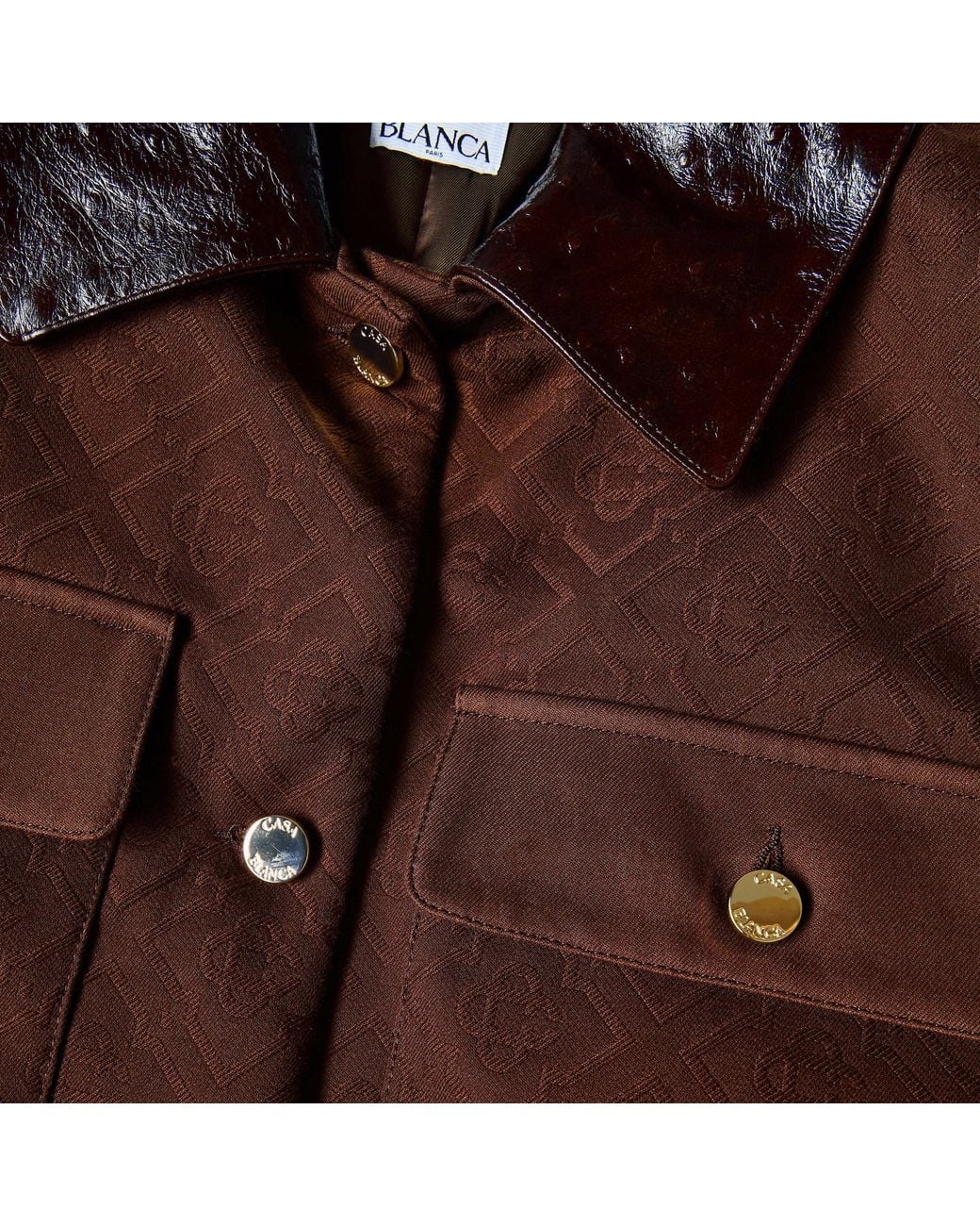 Casablanca Brown Cotton Oversized-Fit Barn Jacket