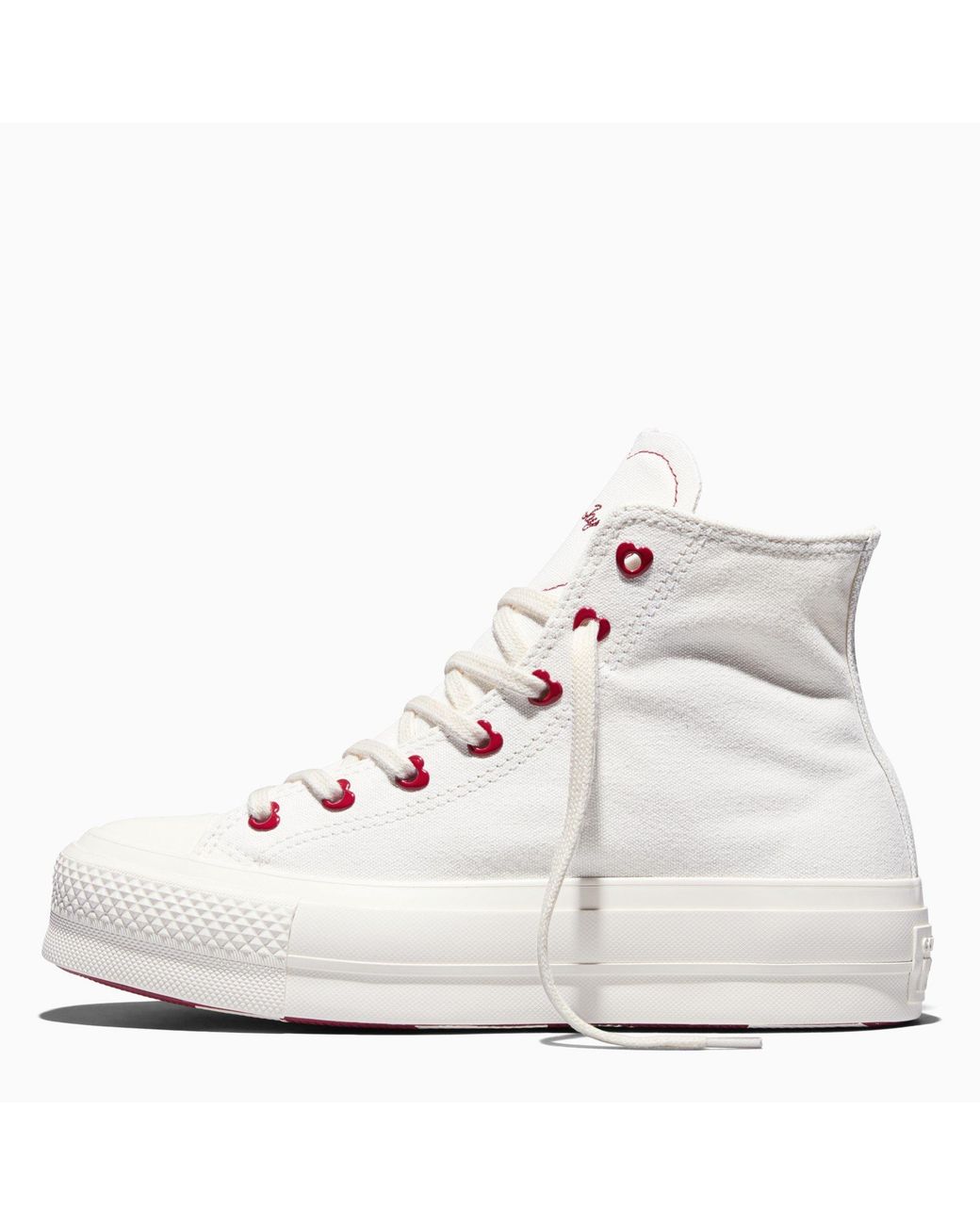 Converse White All Star Platform High Top Trainers
