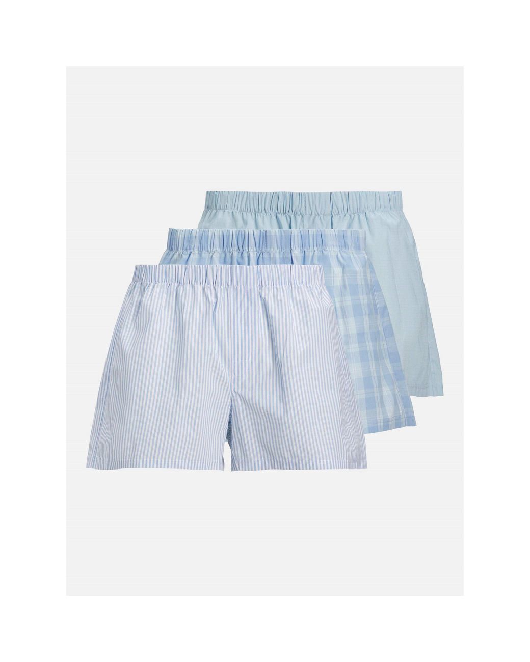 Jack & Jones Blue 3-Pack Milano Woven Boxers for men