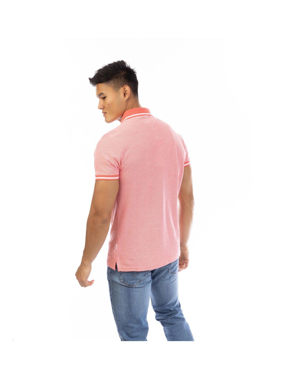 Peter Werth Red Arragon Short Sleeve Polo Shirt for men