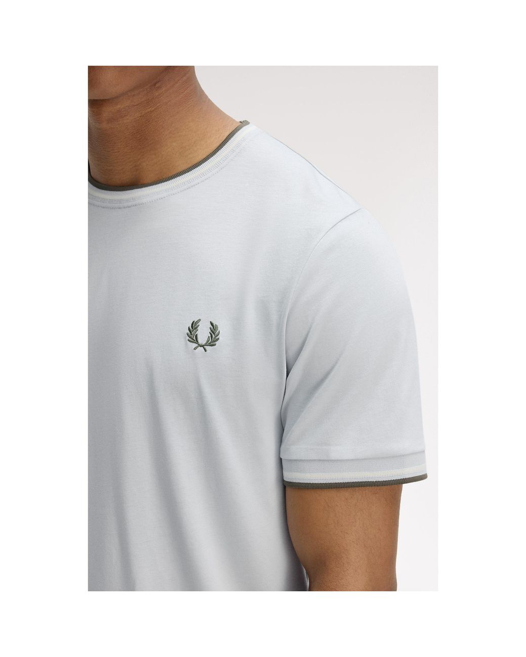 Fred Perry White Twin Tipped T-Shirt for men