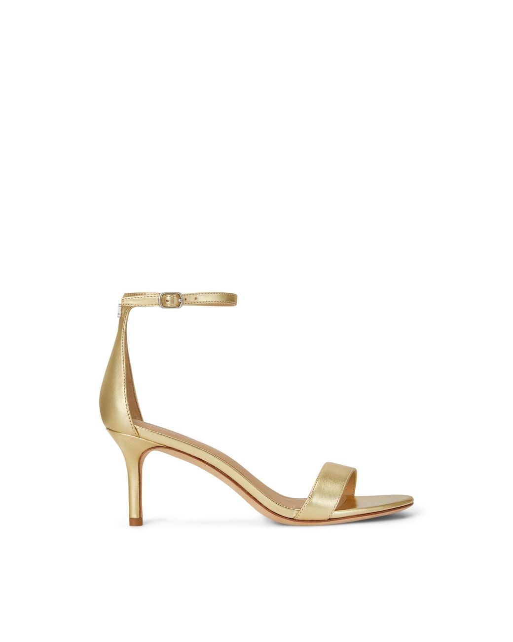 Ralph Lauren Metallic Allie Mid Heeled Sandals