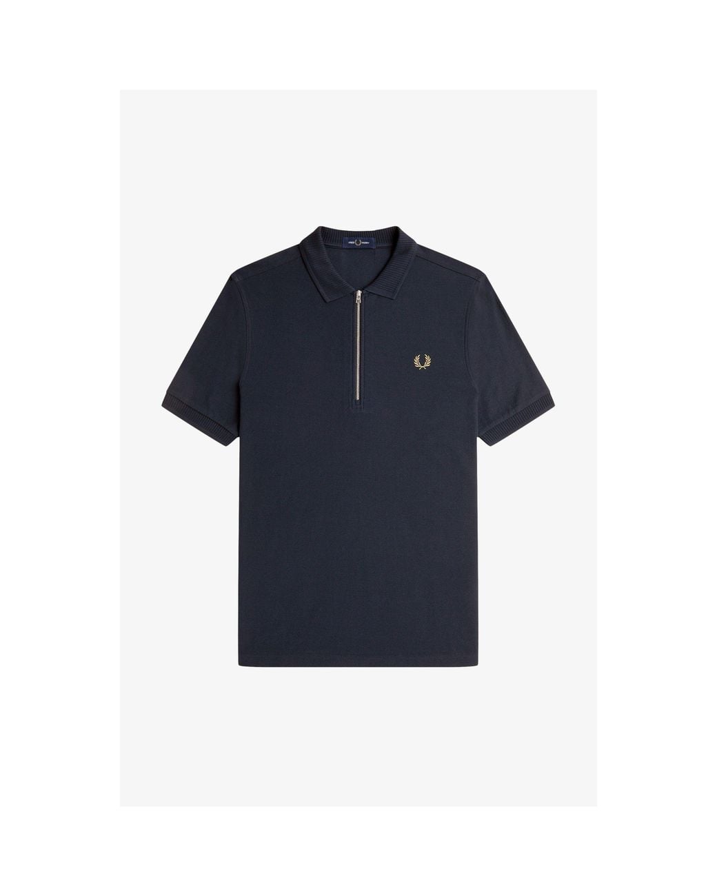 Fred Perry Blue Fred Crepe Zip Polo Sn71 for men