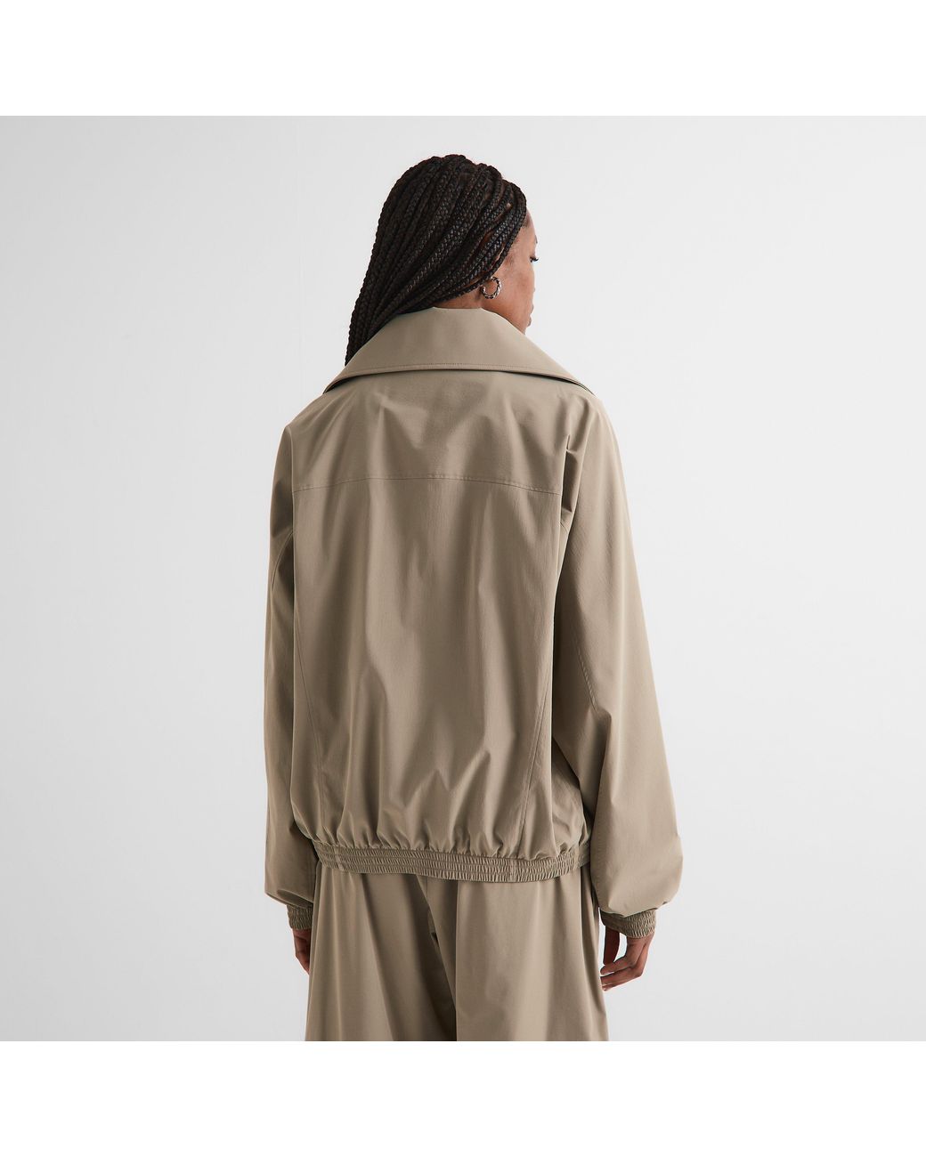 Balenciaga Green Bal High Collar Varsity Jacket