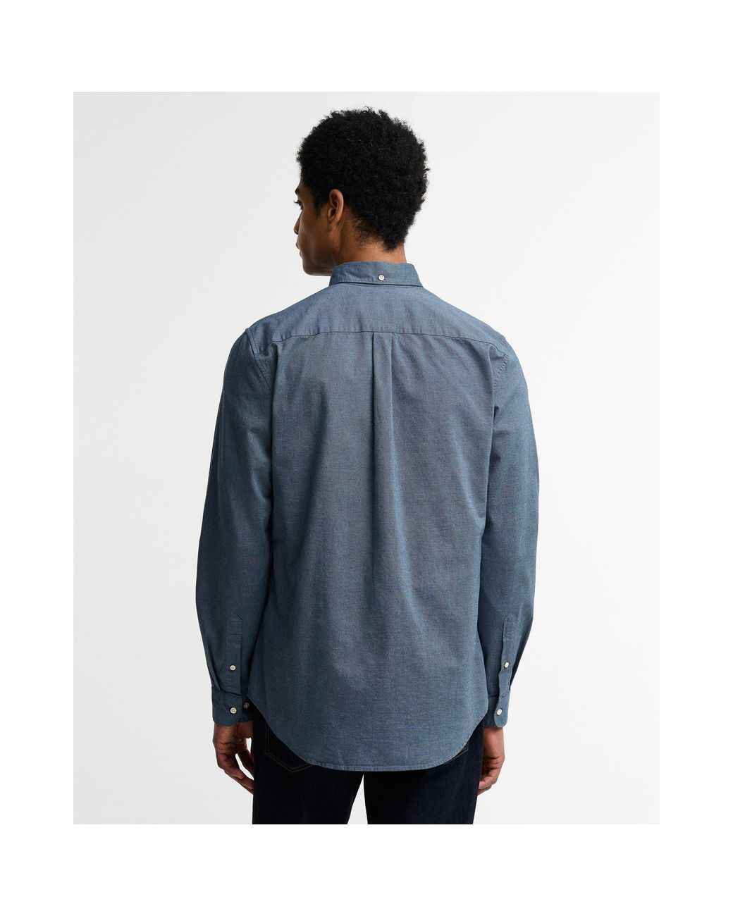 Barbour Blue Marsden Cotton Long-Sleeve Tailored-Fit Oxford Shirt for men